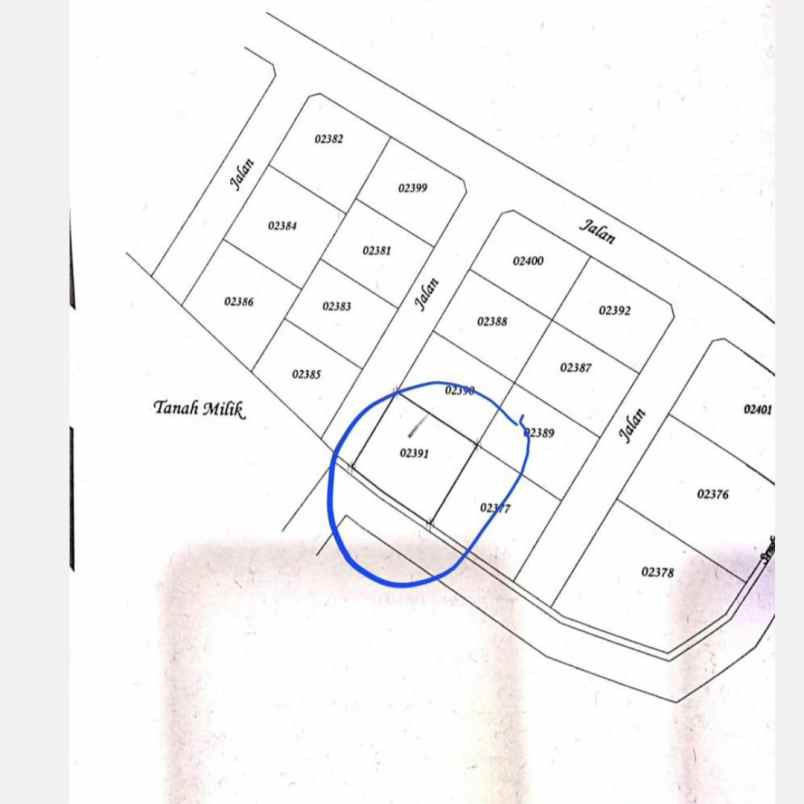 dijual tanah perum puri ayodya