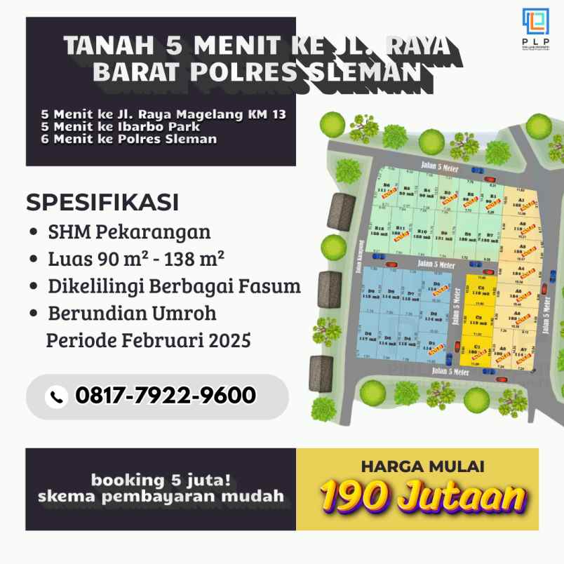 dijual tanah sanggrahan caturharjo sleman