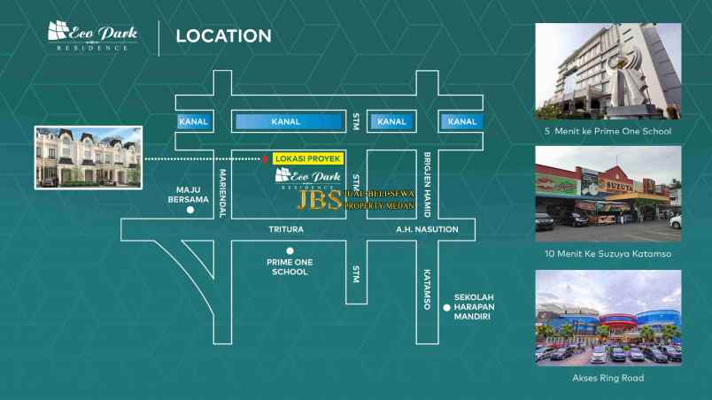 dijual villa komplek eco park residence