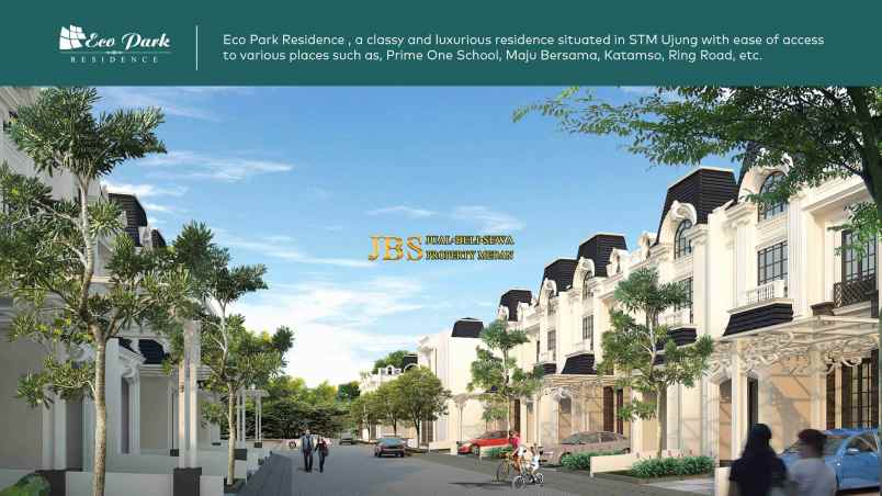 dijual villa komplek eco park residence