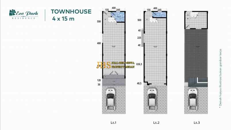 dijual villa komplek eco park residence