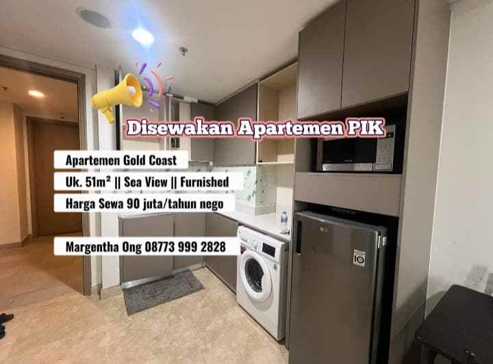 disewakan apartemen gold coast pik sea view furnished