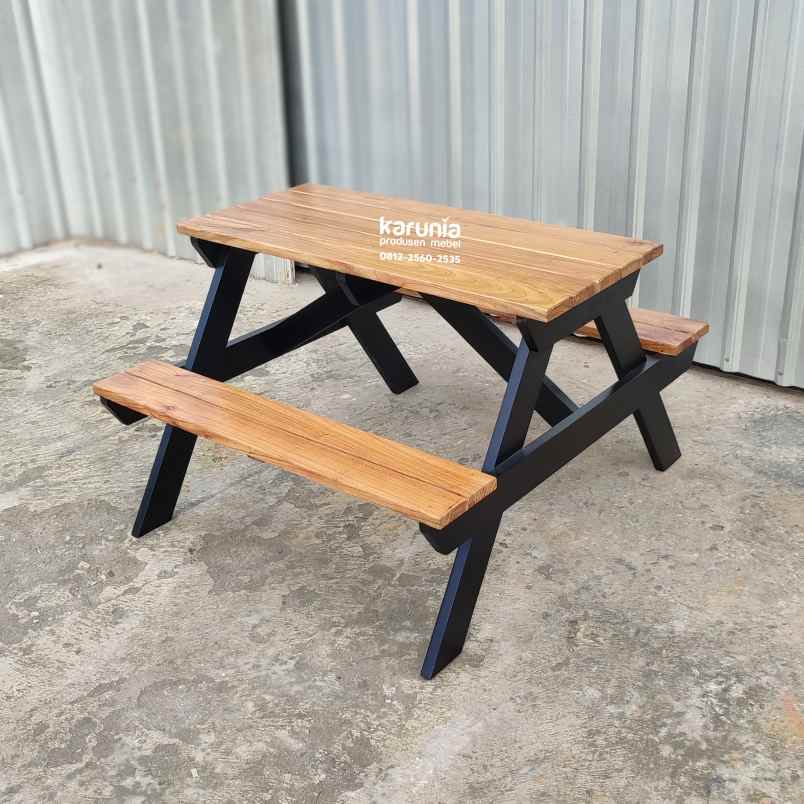 harga meja kursi makan warung kayu solid termurah