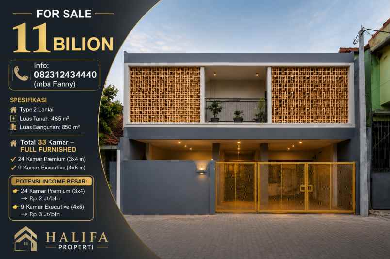 jual kost ui depok 33 kamar dekat jalan margonda