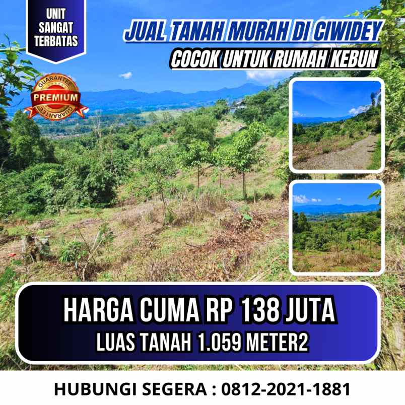 jual tanah murah cocok untuk villa di ciwidey