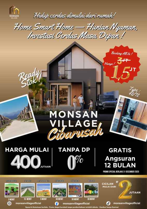 monsan village cikarang hunian scandinavian modern