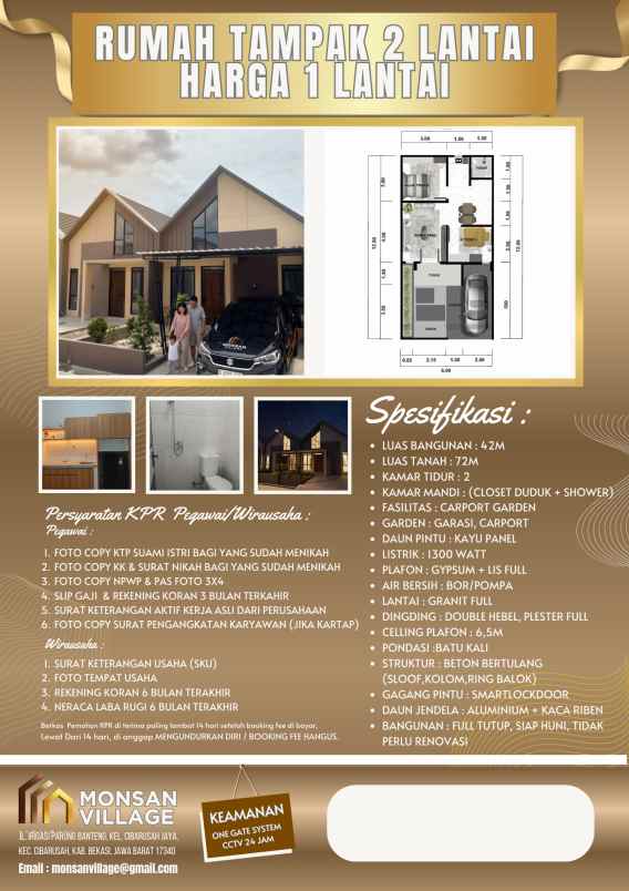 monsan village cikarang hunian scandinavian modern