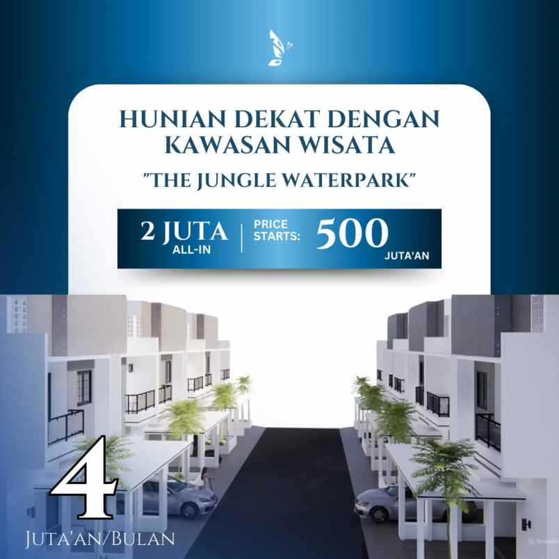rumah 2 lantai 500 jutaan kota bogor dekat bnr bogor