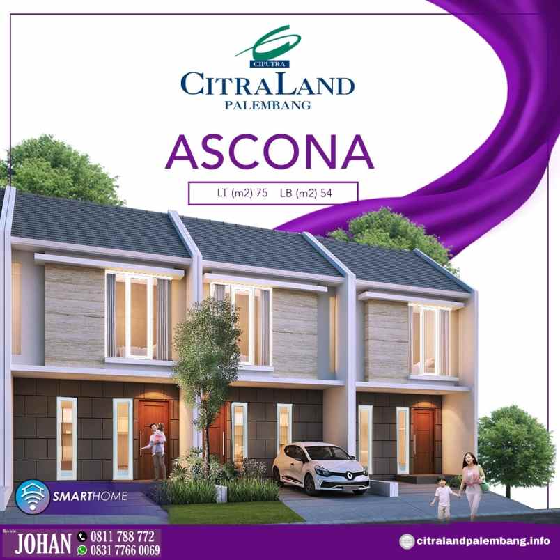 rumah 2 lantai citraland palembang harga dibawah 1m