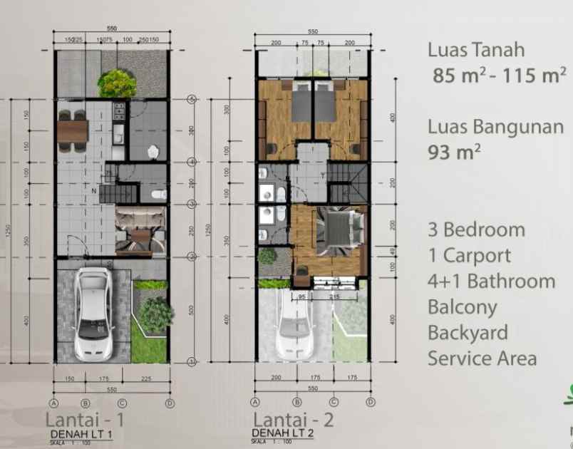rumah baru 1 45 milyar di klapa 2 tugu cimanggis depok