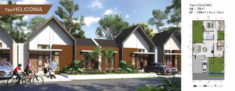rumah cluster tampak siring