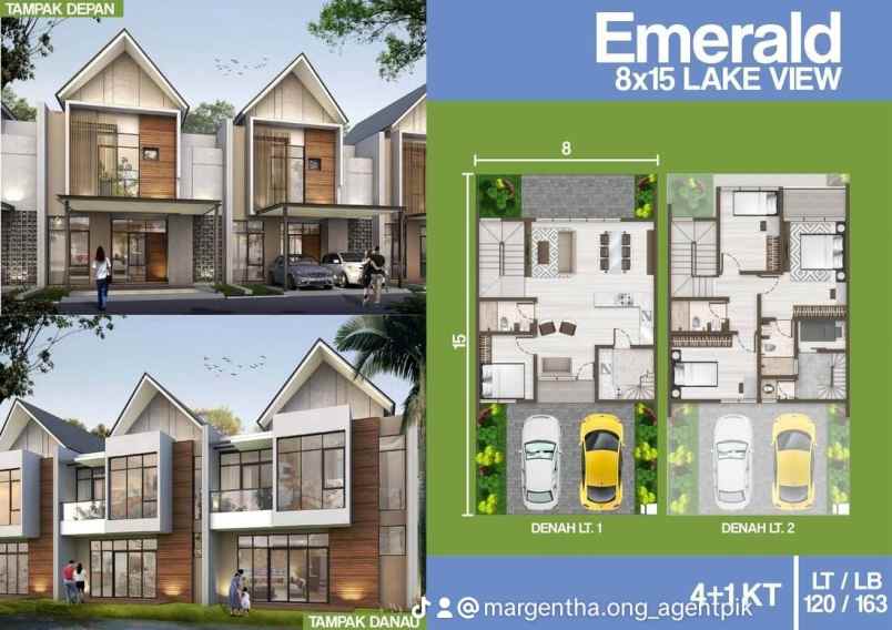 rumah denver pik2 view danau