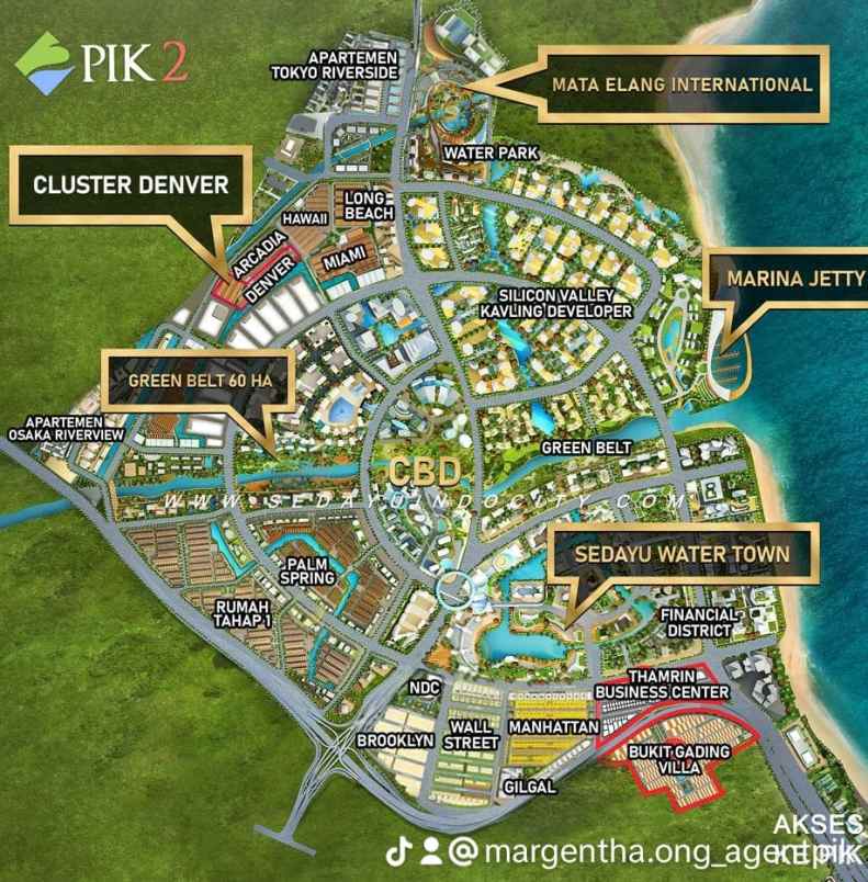 rumah denver pik2 view danau