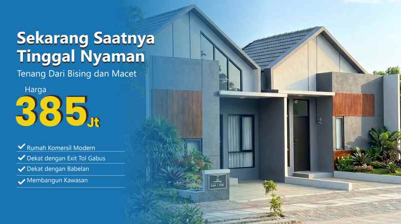 rumah komersil di bekasi cicilan mulai 1 jutaan