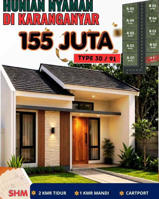 rumah komersil harga subsudi dikaranganyar kota