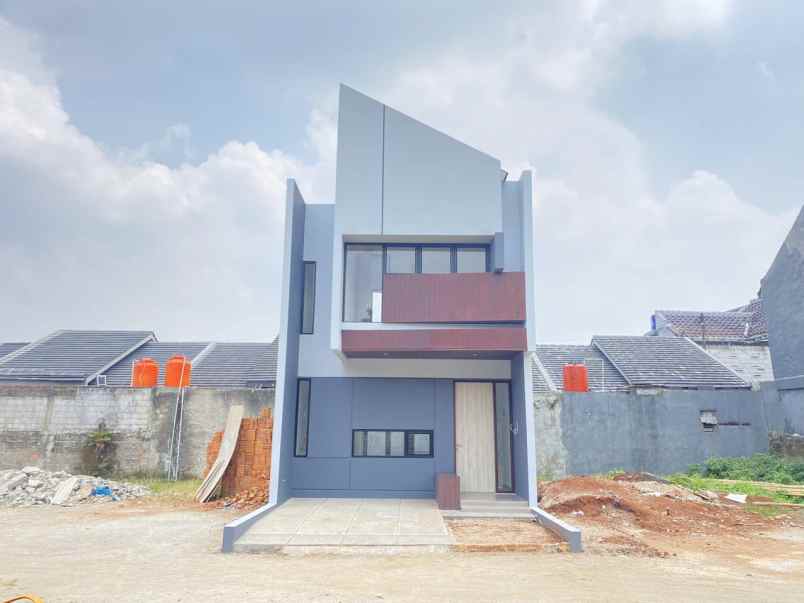 Rumah 2 Lantai Desain Tropis Minimalis Nempel Graha Raya Bintaro Tangs