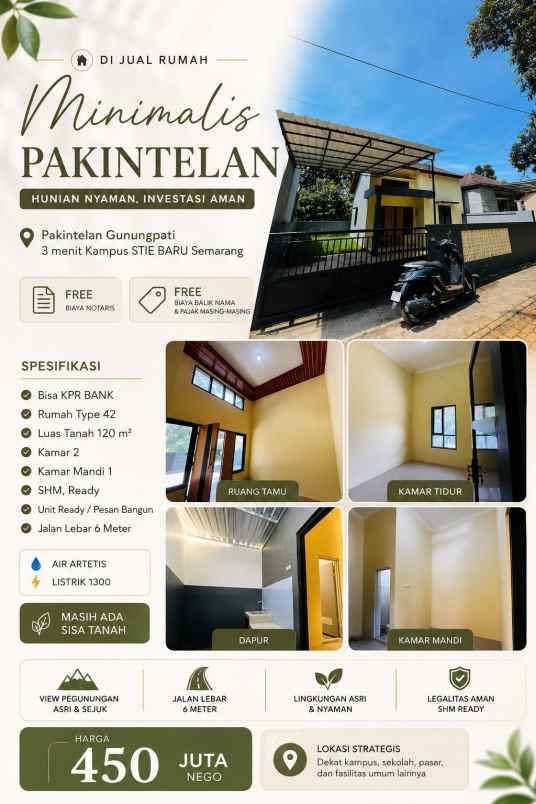 rumah ready siap huni shm ready bebas banjir