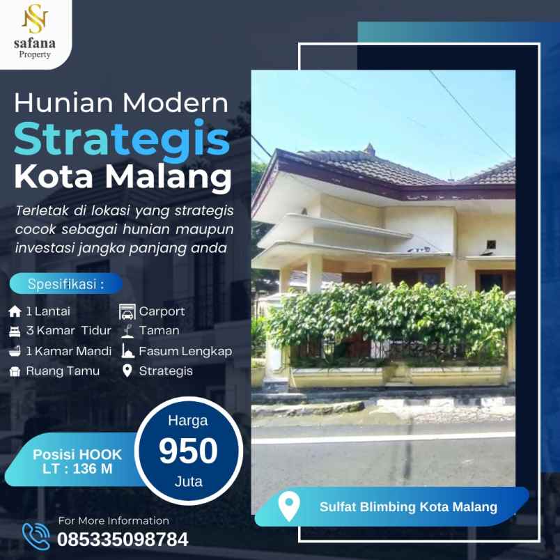 Rumah Siap Huni Lokasi Strategis Di Kota Malang