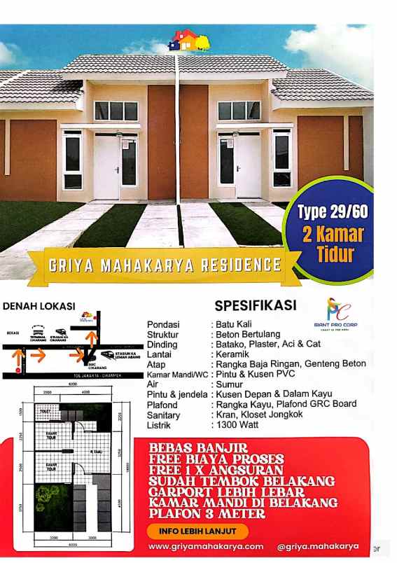 rumah subsidi lokasi nempel jalan raya