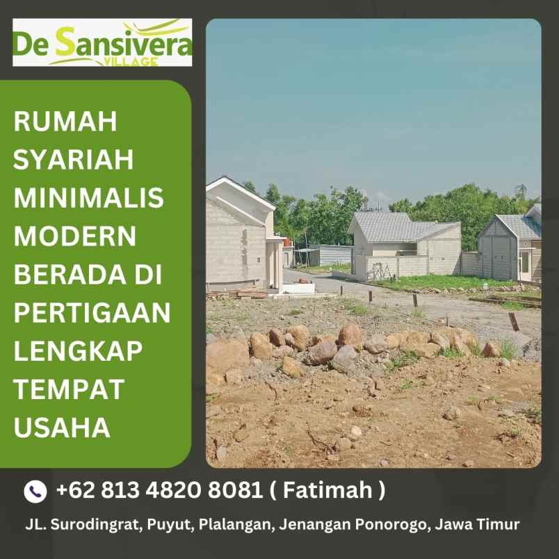 rumah syariah lengkap dengan tempat usaha di ponorogo