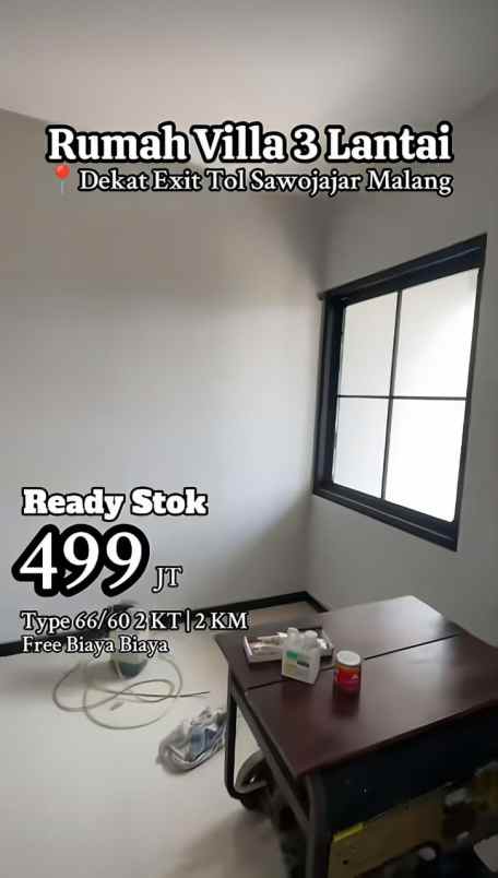 rumah villa 3 lantai 499 juta lokasi pakis malang
