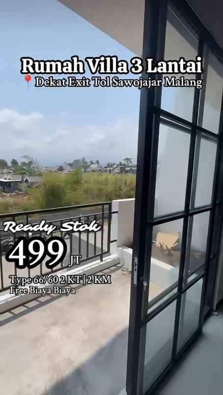 rumah villa 3 lantai 499 juta lokasi pakis malang