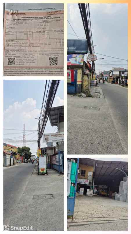 tanah ada bangunan gudangnya di tepi jalan raya