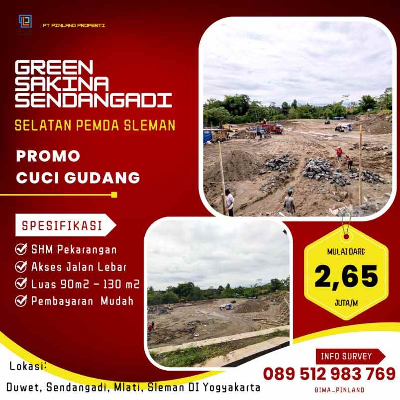 tanah kavling di komplek perkantoran pemda sleman