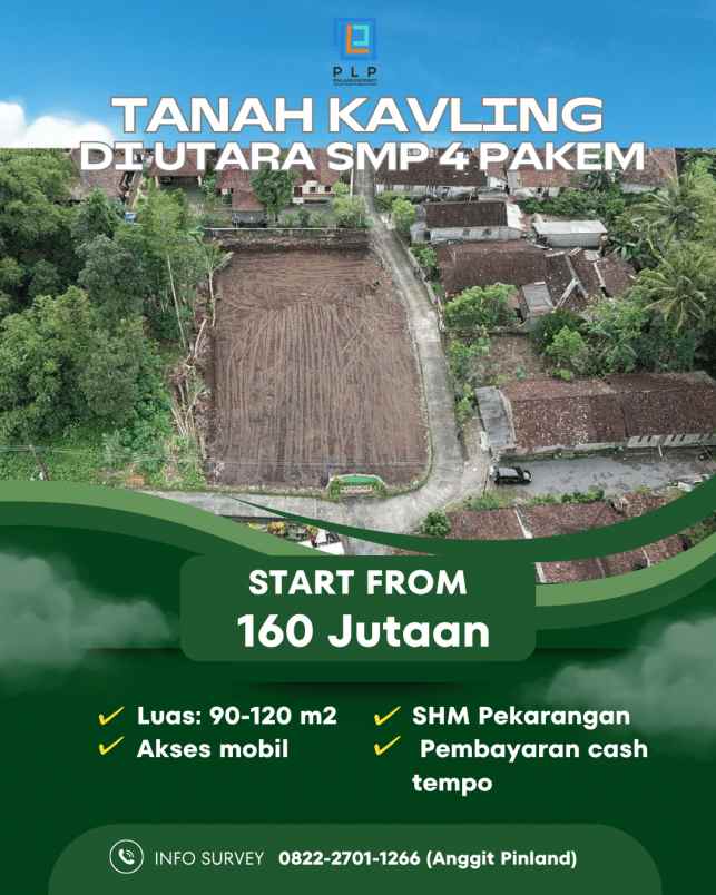 tanah mulai 160 jutaan di pakem sleman