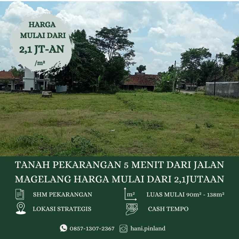 tanah pekarangan mulai 2 1 jutaan