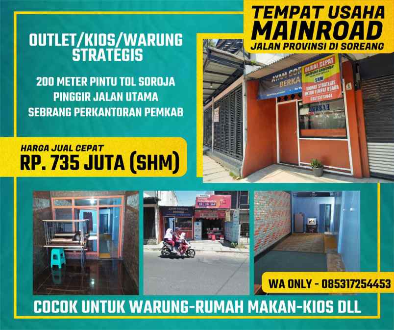 toko tempat usaha jalan provinsi soreang