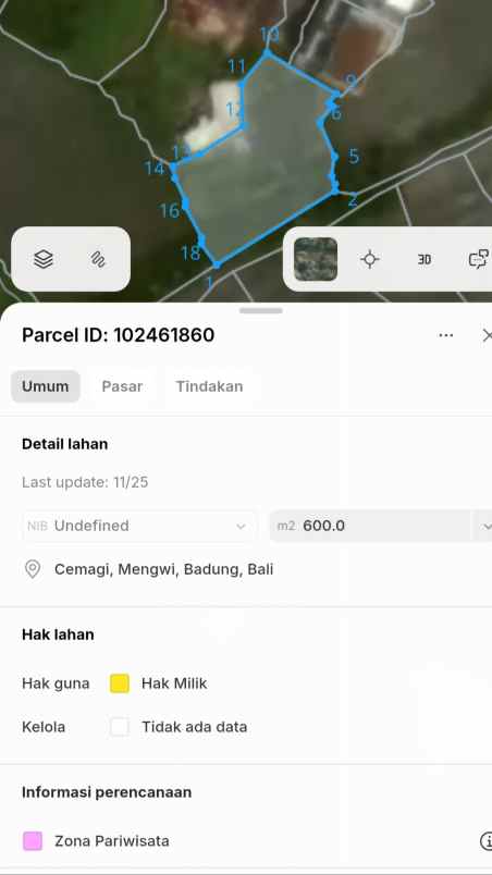 dijual 2 are jl kaba kaba kediri tabanan