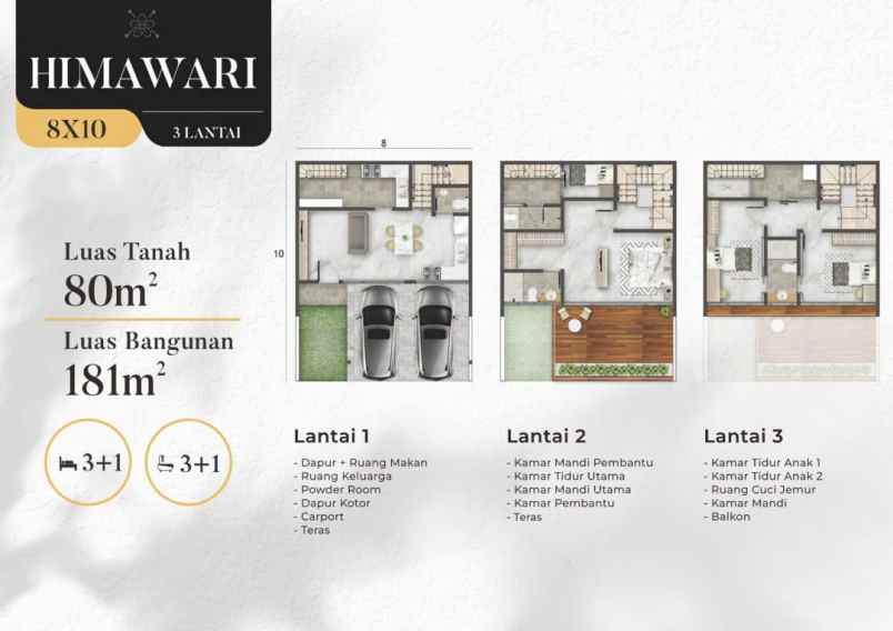 dijual disewakan rumah pik 2 3 lantai 3 1 bedroom