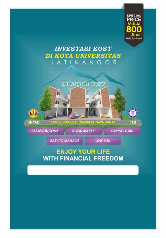 dijual kost jatinangor sumedang bandung