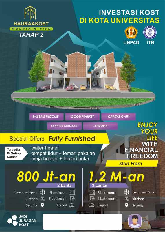 dijual kost jatinangor sumedang bandung