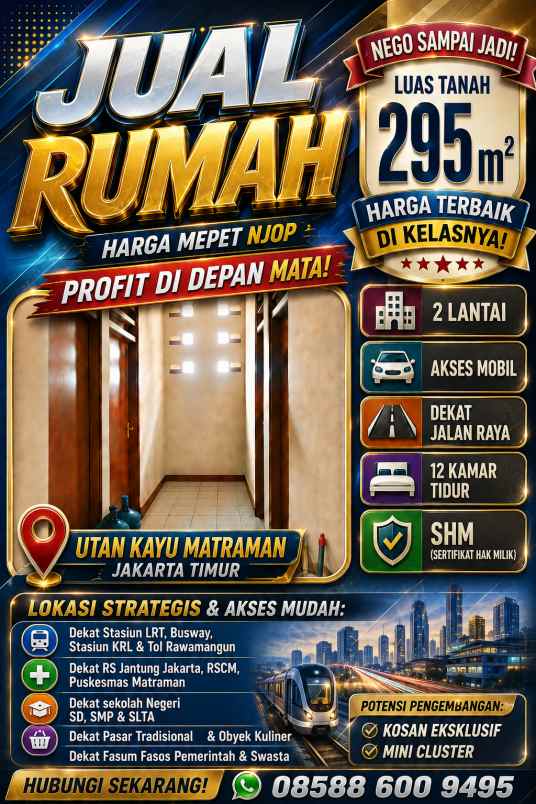 dijual kost utan kayu