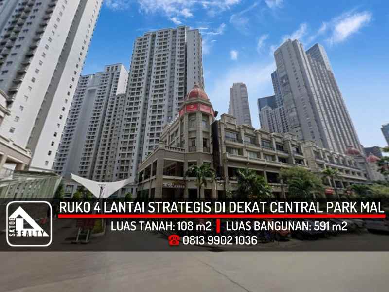 dijual ruko gudang kantor central park grogol