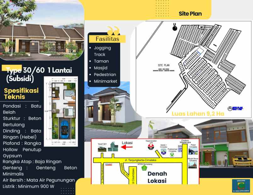 dijual ruko gudang kantor desa citimun kecamatan