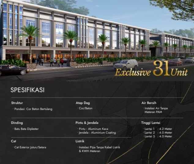 dijual ruko gudang kantor jalan sunggal ringroad
