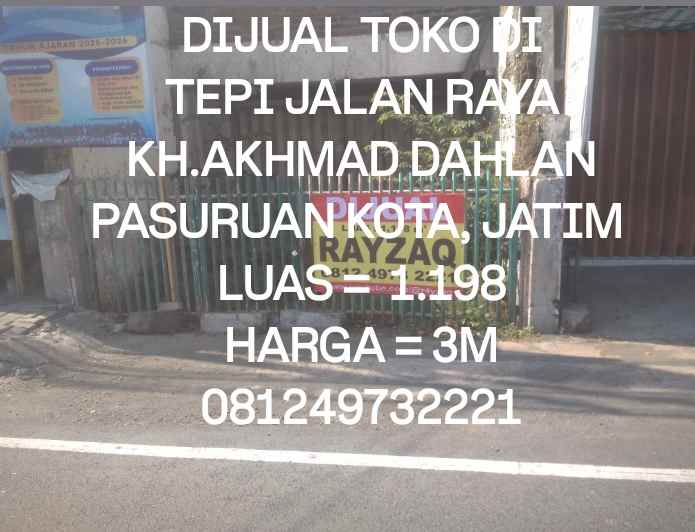 dijual ruko gudang kantor tepi jalan raya kh akhmad