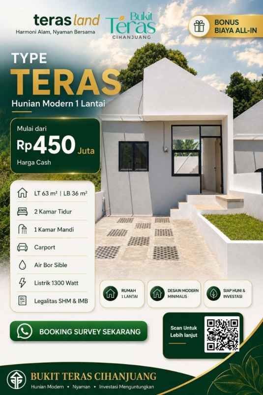 dijual rumah cihanjuang bandung barat
