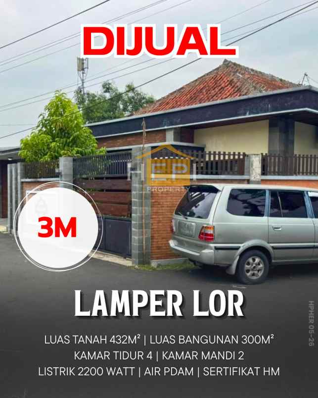 dijual rumah di lamper lor semarang selatan