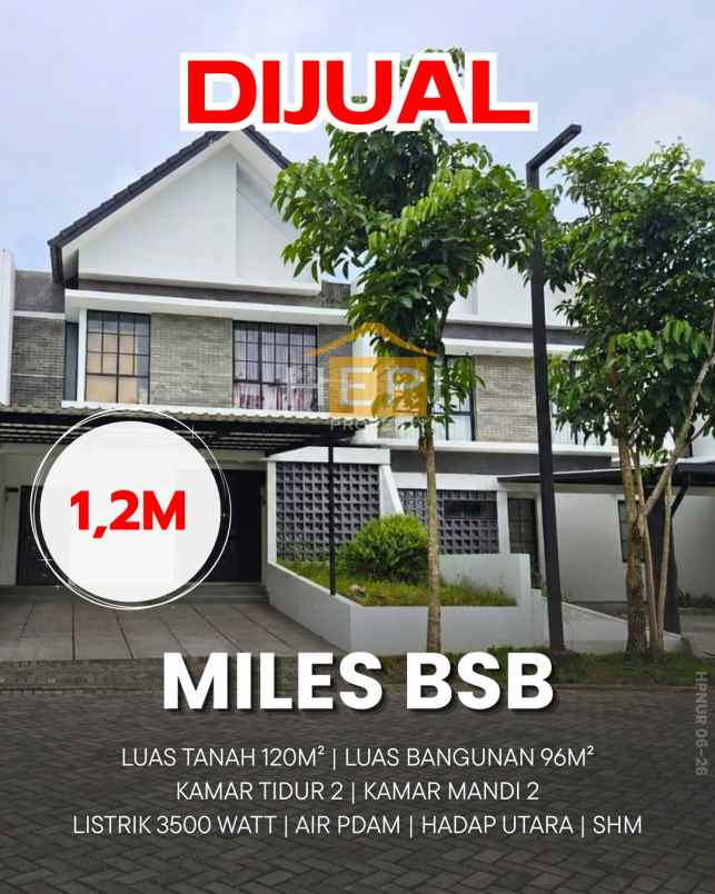 dijual rumah di miles bsb semarang
