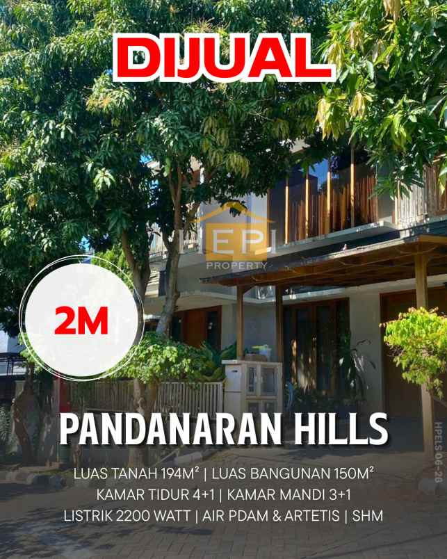dijual rumah di pandanaran hills semarang