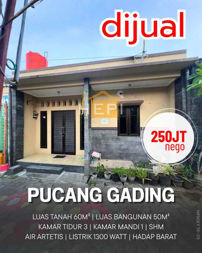 dijual rumah di pucang gading