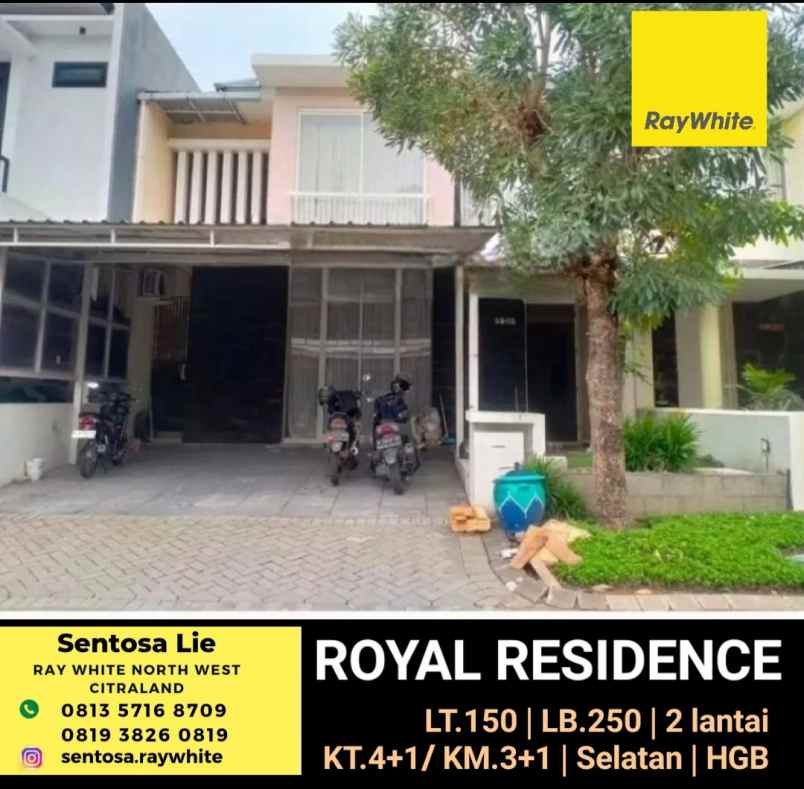 dijual rumah jalan royal residence