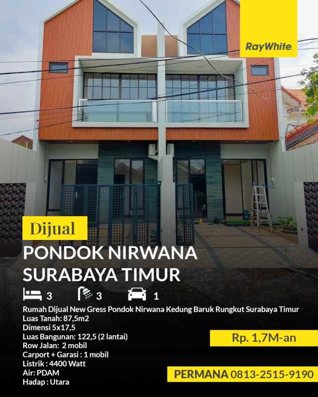 dijual rumah jl baruk utara