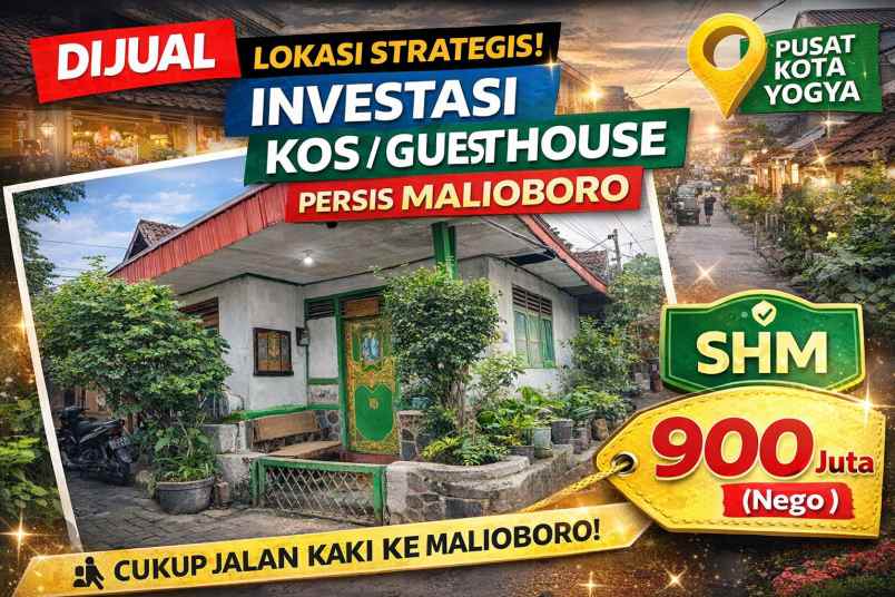 dijual rumah jl prawirodirjan gondomanan