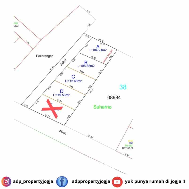 dijual rumah jl purbaya warak sleman