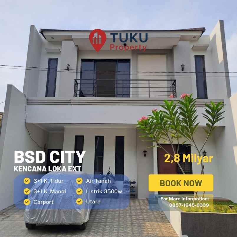 dijual rumah kencana loka ext bsd dekat sekolah cikal